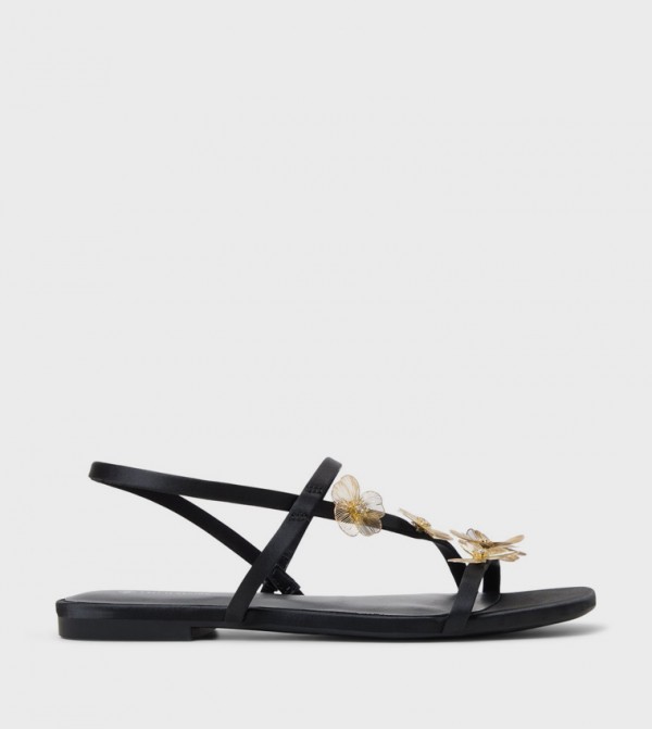 Call it Spring  Shoes - Black Flat Sandals