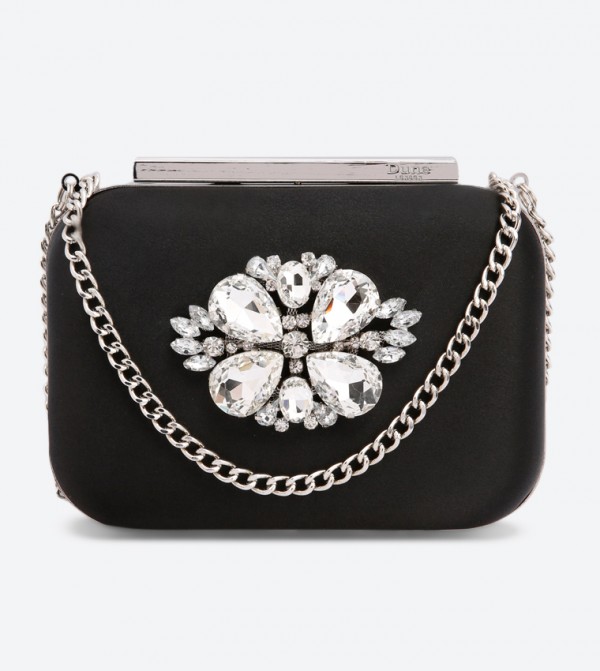 dune black clutch bag