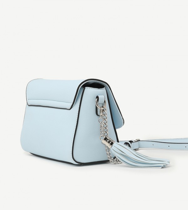 light blue crossbody purse