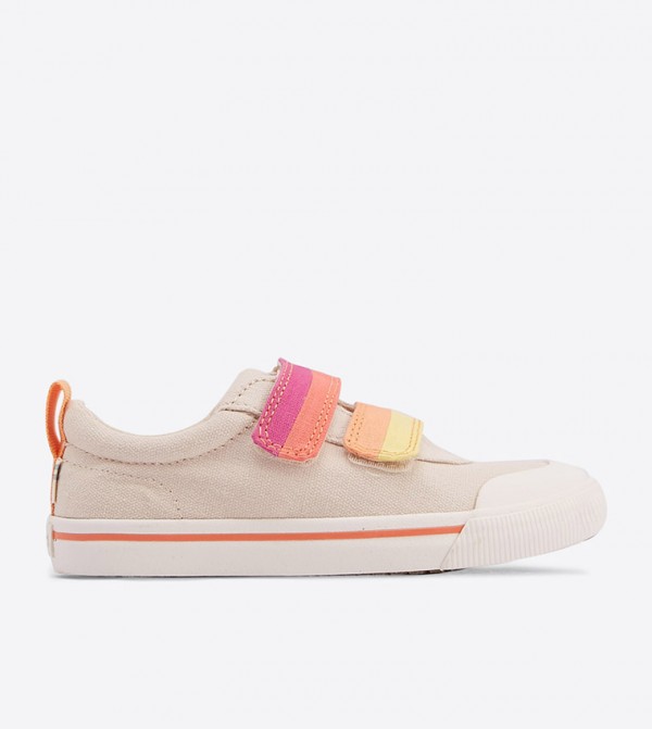 beige velcro shoes