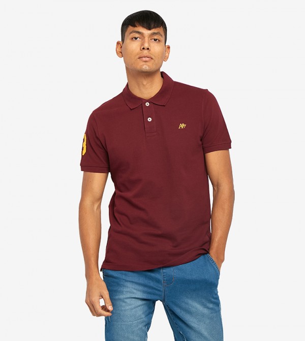 red polo jeans