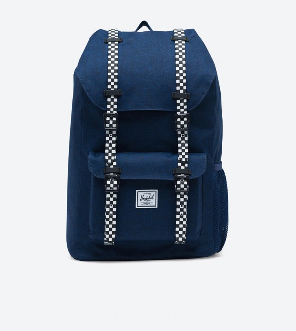 Little America Youth Buckle Closure Front Flap Backpack Blue