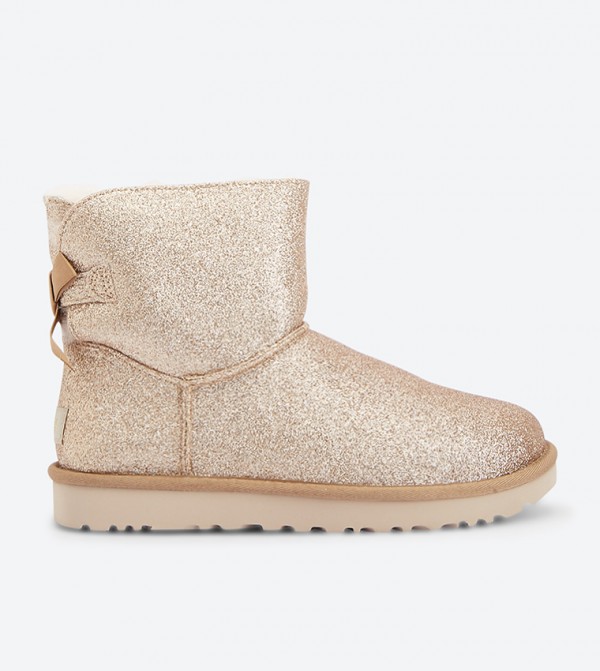 ugg mini bailey bow gold