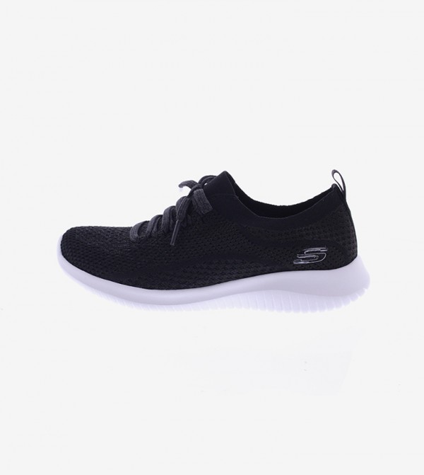 Skechers Ultra Flex Lace-up Shoes - Black