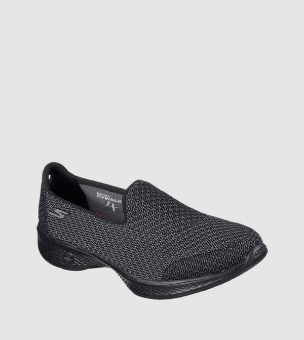 black and grey skechers