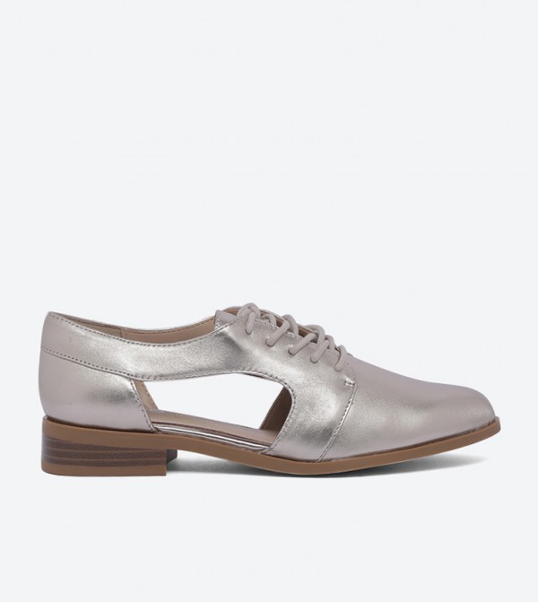 silver lace up shoes