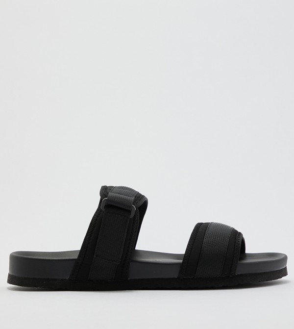 black casual sandals