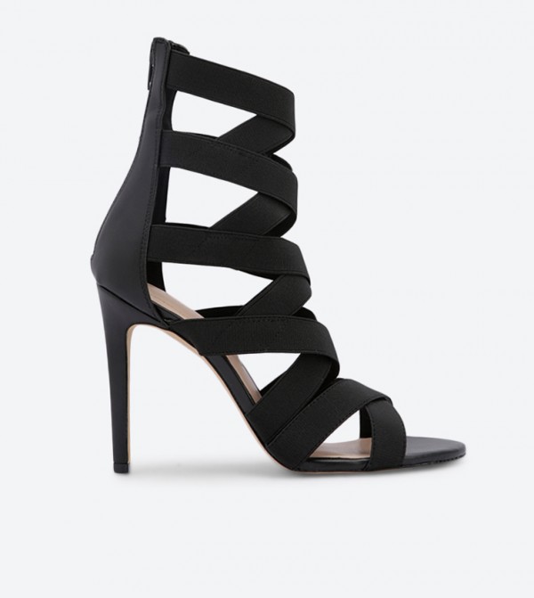 elastic strappy heels