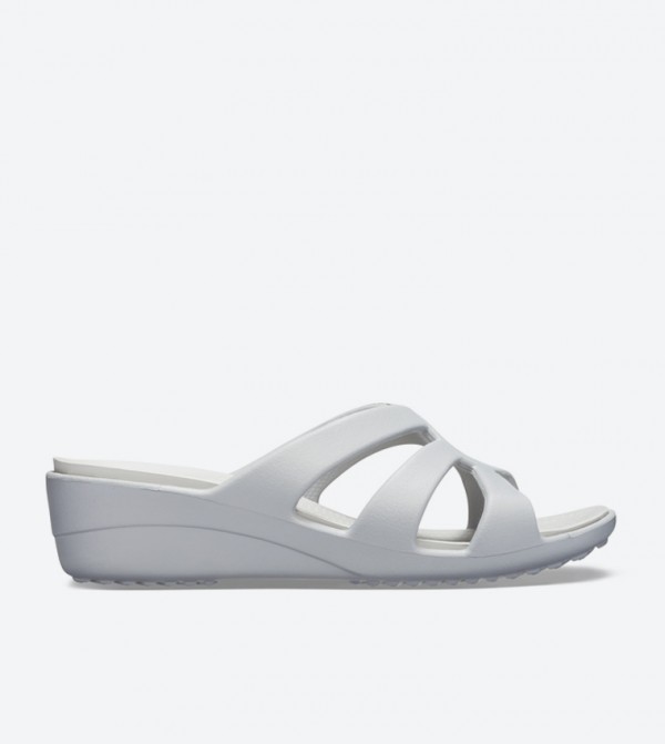 Sanrah Strappy Wedge Sandals Silver 204010 0l2