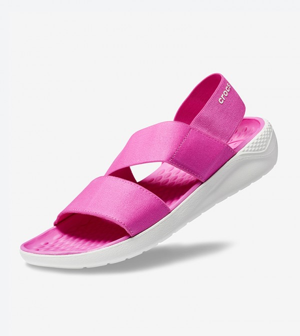 crocs elastic strap sandals