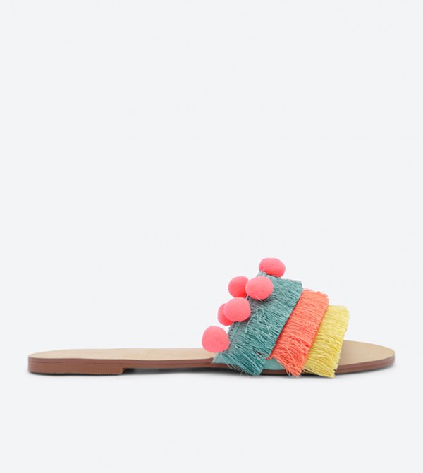 aldo pom pom sandals