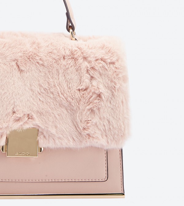 aldo pink fur bag