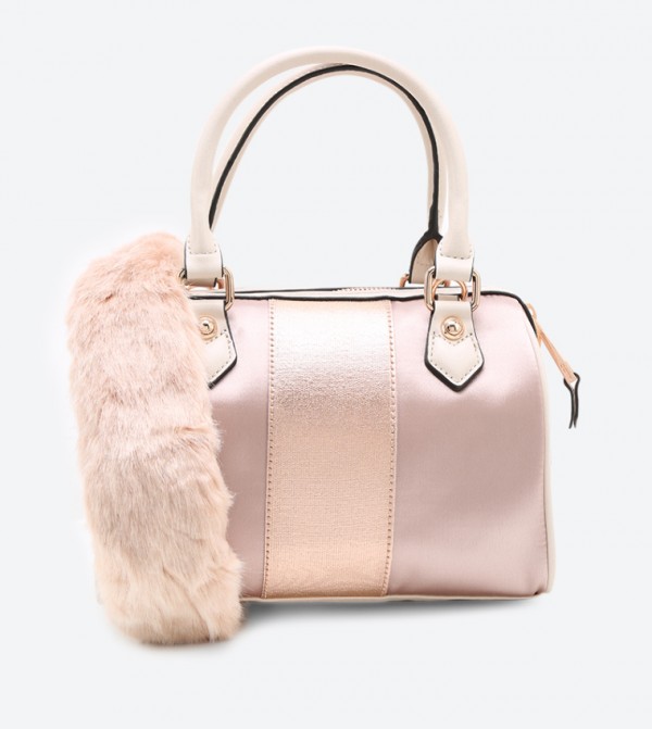 aldo pink fur bag