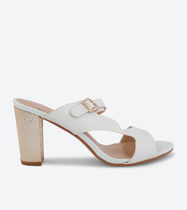 Almond Toe Sandals - White