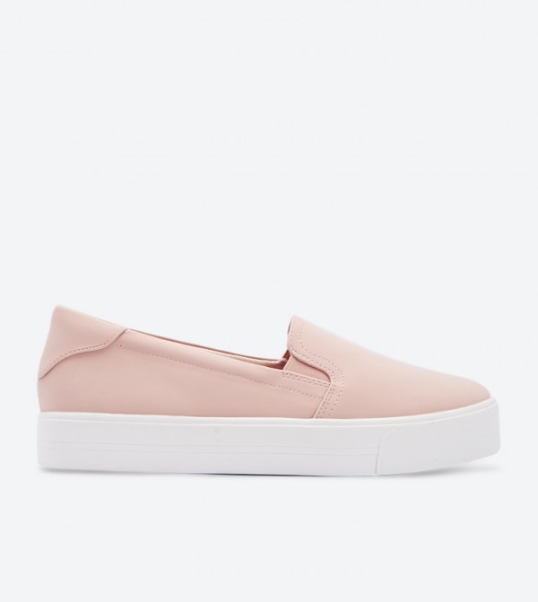 light pink slip ons