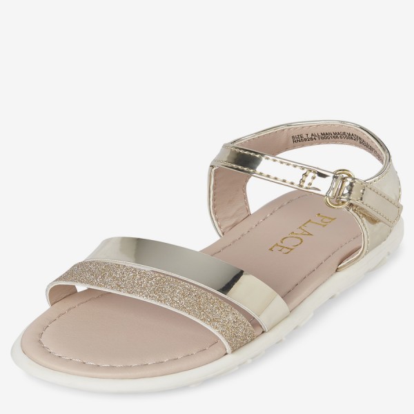 girls metallic sandals