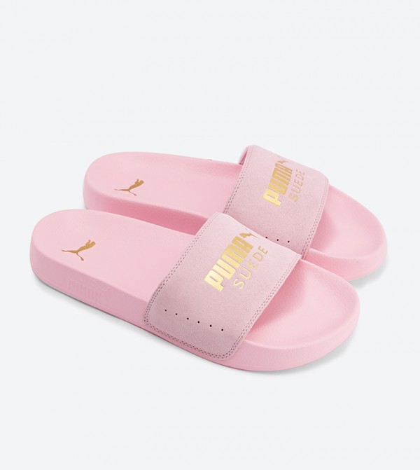 suede puma slides