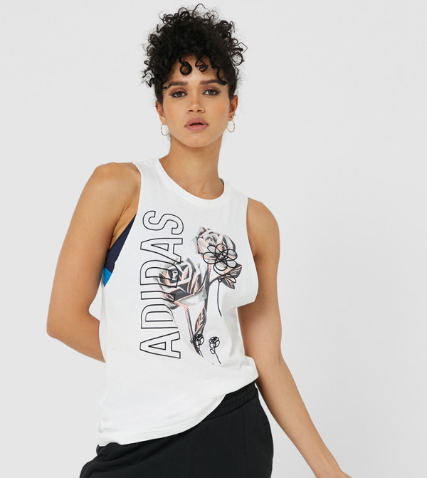 adidas floral tank tops