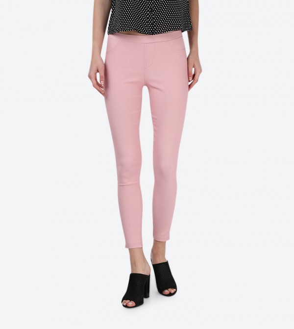 dusty pink jeggings