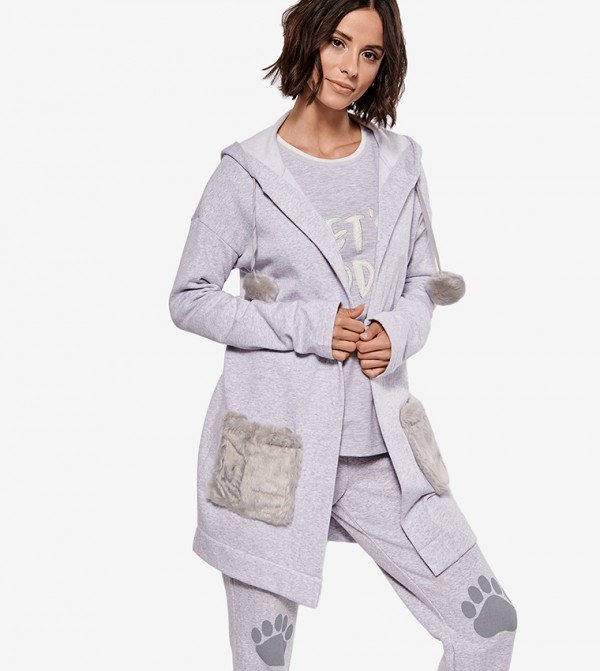 plush sleep cardigan