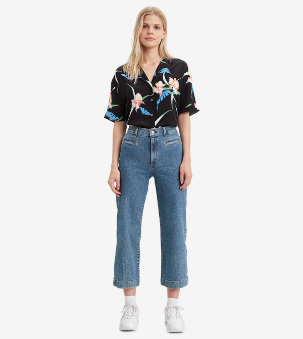 levi's wide leg crop jeans