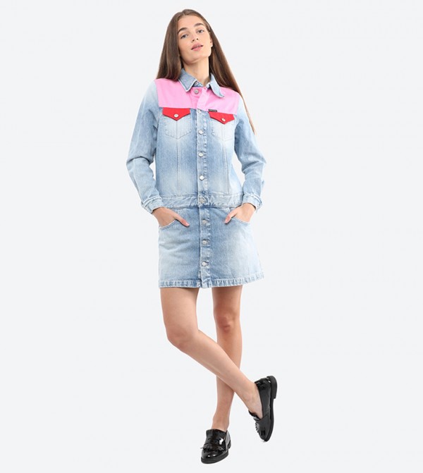 calvin klein trucker dress