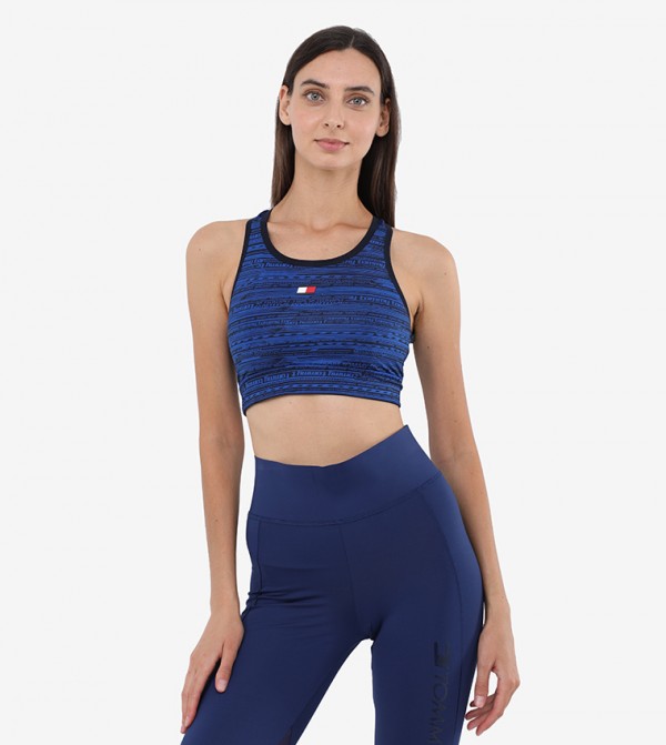 blue sports bra