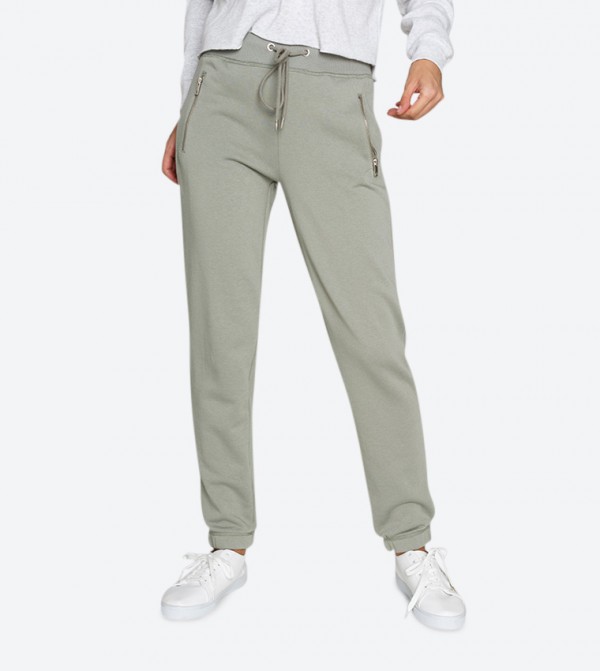 track pant with front zip