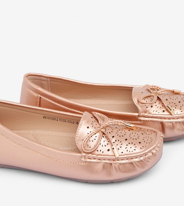 rose gold loafers womens