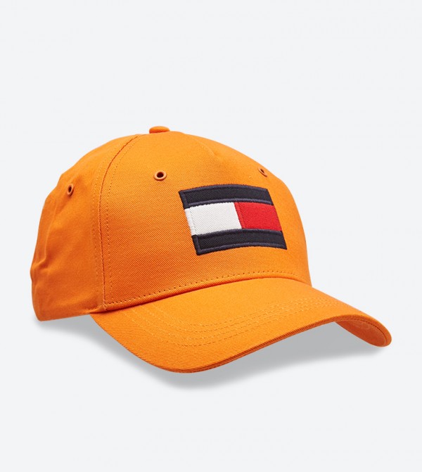 orange tommy hilfiger hat