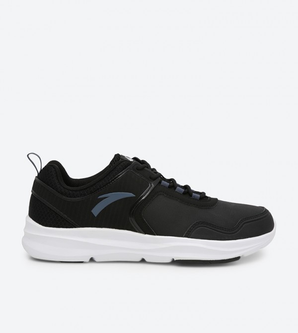 black sole sports shoes