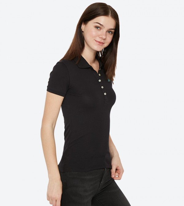 black collared shirts