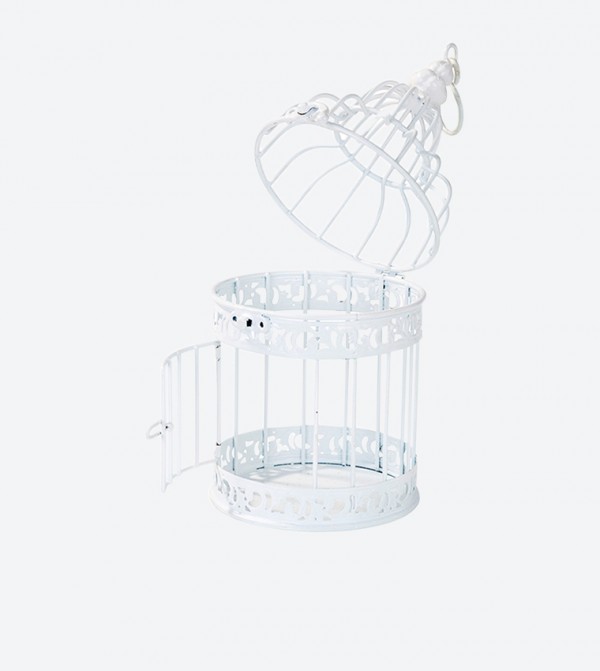 Be Happy Decorative Birdcage White