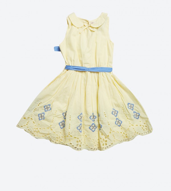 yellow peter pan collar dress