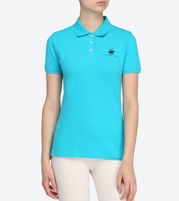 women's 3 button polo shirts