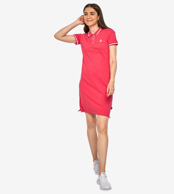 red polo dress