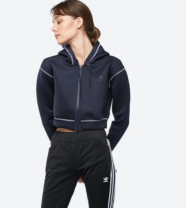 adidas navy hoodie womens