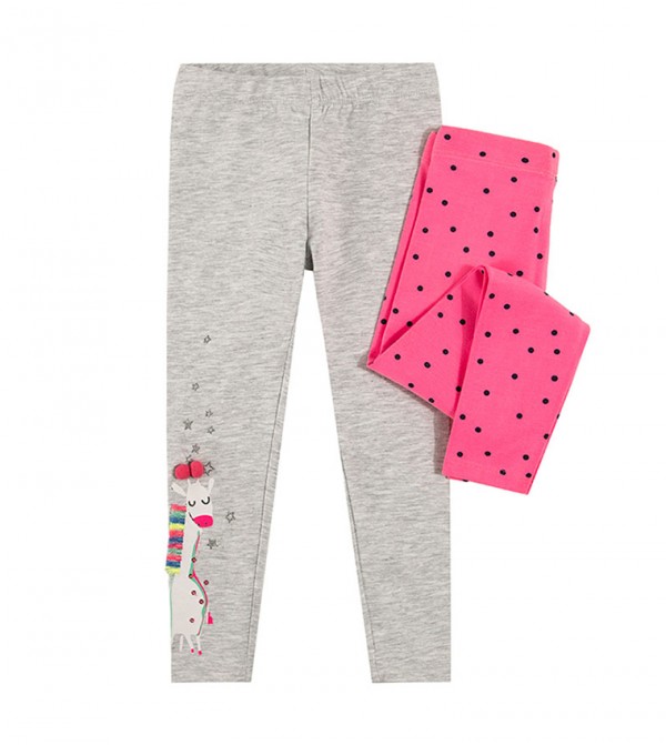 Cool Club Leggings Girls Gray Pink Set 2 Pcs