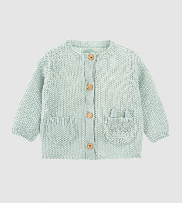 girls mint cardigan