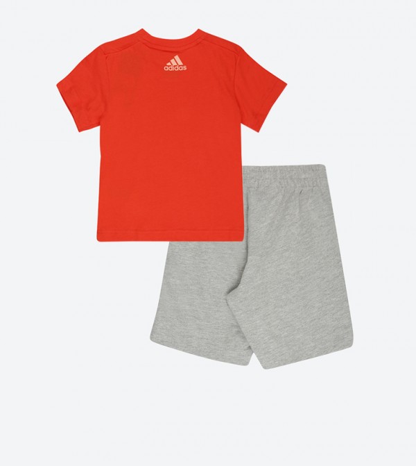 orange adidas short set