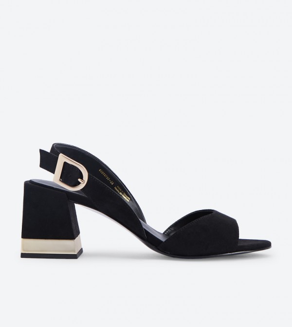 black slingback sandal heels