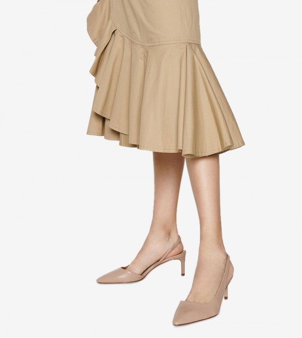nude flatform shoes