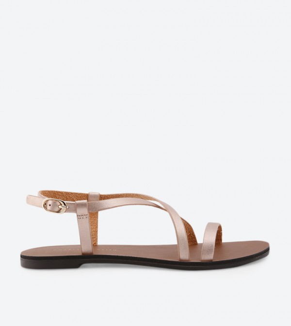 gold criss cross sandals