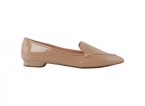 nude pointed loafers