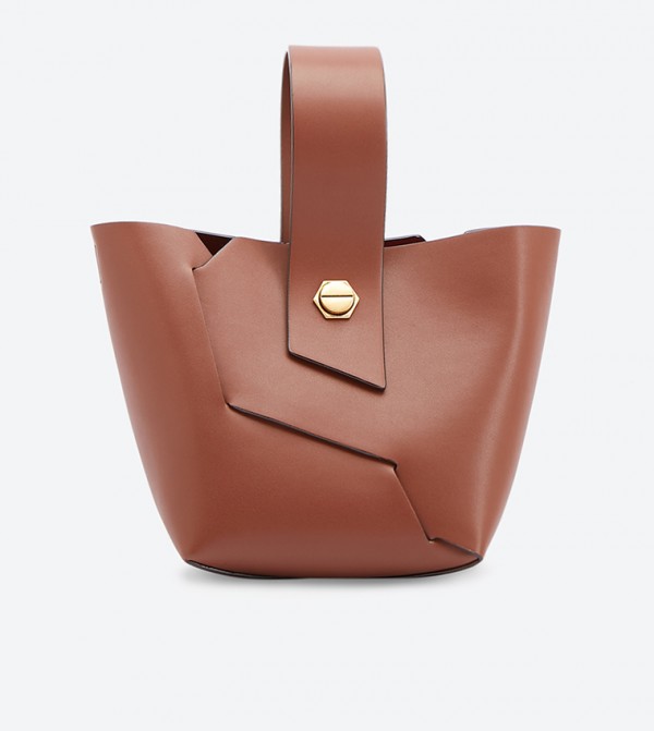 charles and keith wristlet handle bucket bag