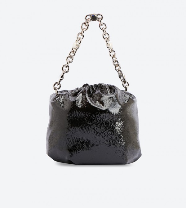 chain handle bucket bag