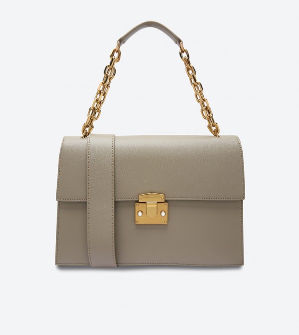 charles and keith front flap push lock bag