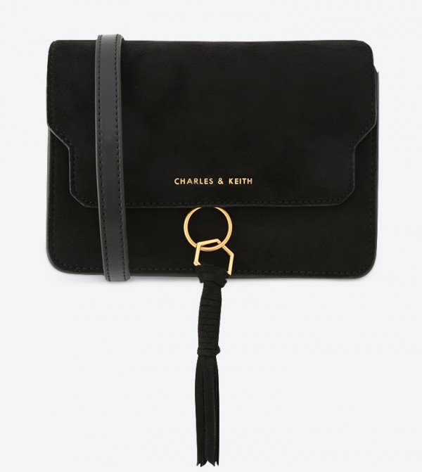 charles and keith tassel detail crossbody bag