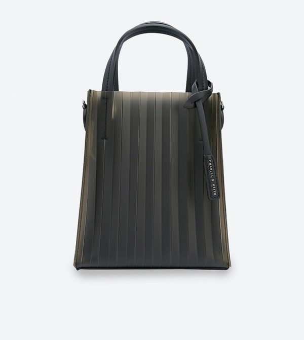 charles and keith black tote bag