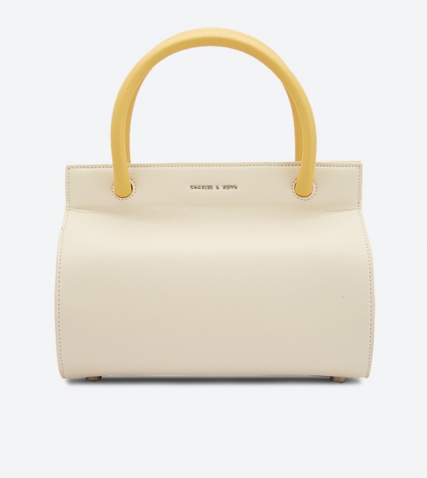 top handle structured bag